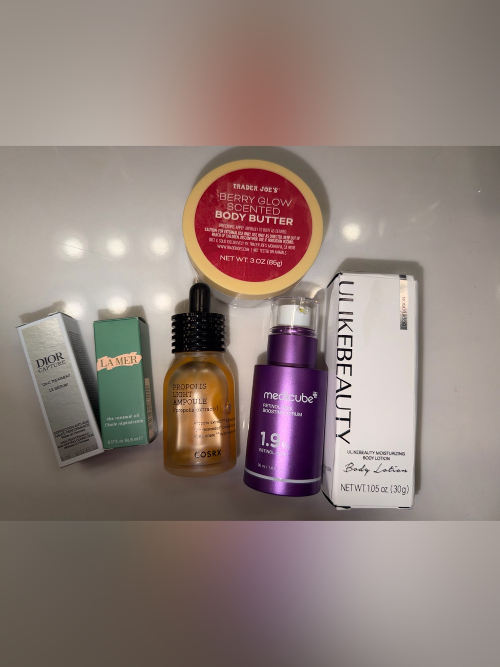 6 pc beauty bundle | COSRX, Lamer, Dior ..
